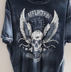 Men's Affliction Buckle T Shirt 2XL